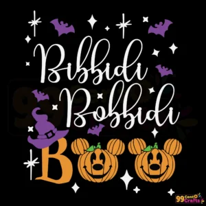 Bibbidi Bobbidi Boo Disney Halloween SVG cut file design preview