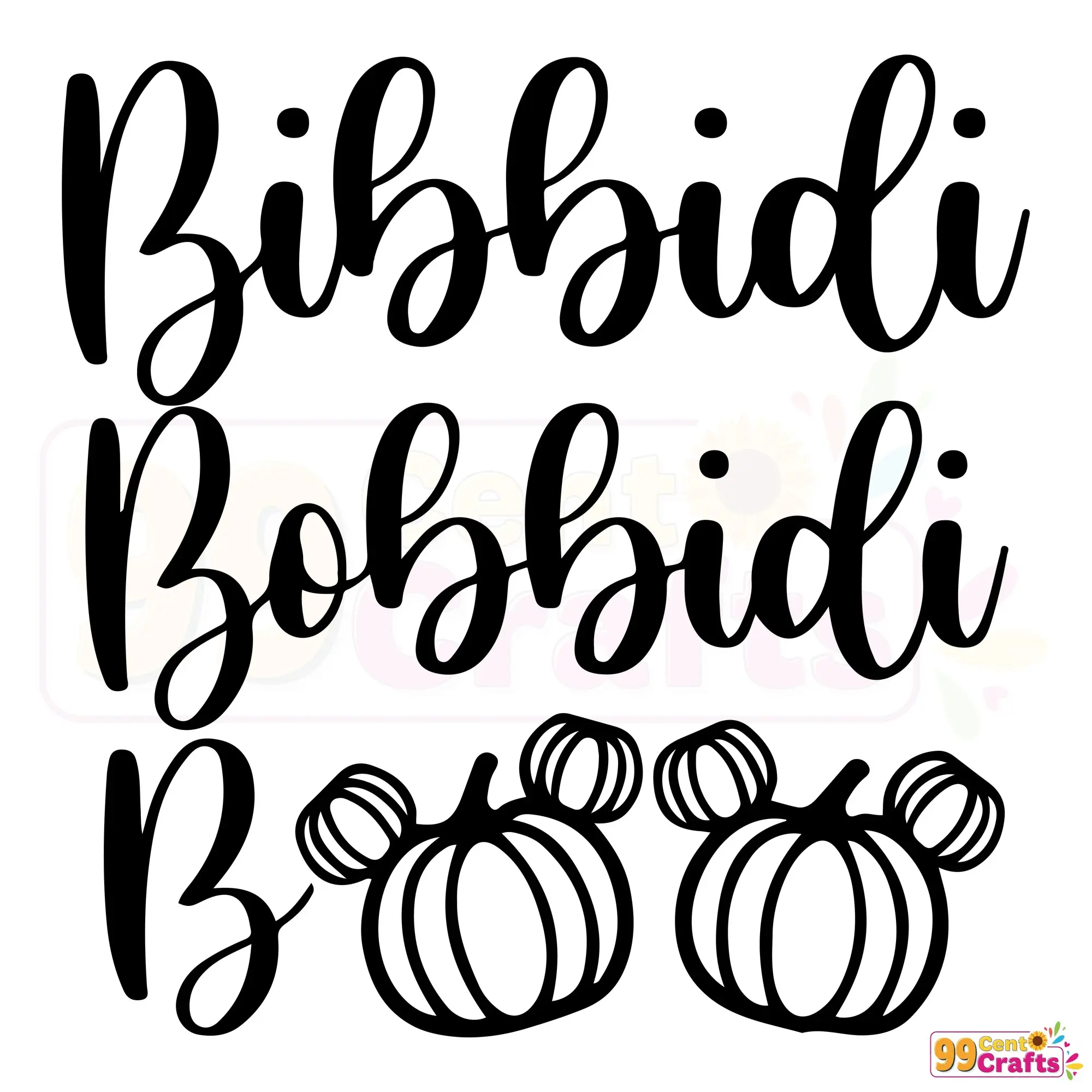 Bibbidi Bobbidi Boo SVG pumpkin mouse Halloween design cut file
