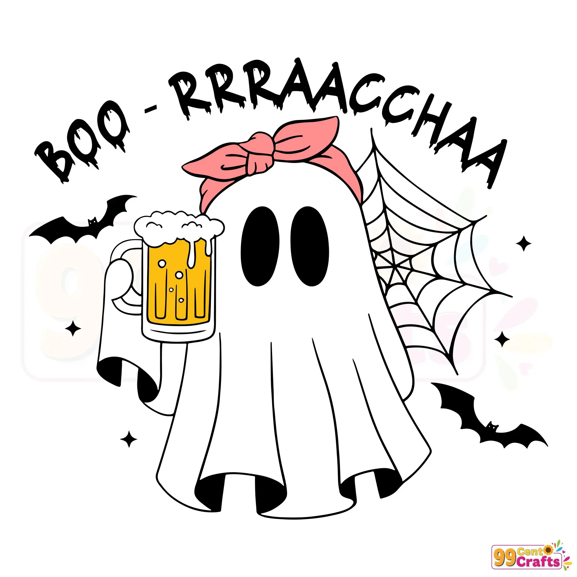 Borracha Halloween Ghost SVG design with Latino Mexican boujee styling and Spanish cultural elements for Cricut cutting