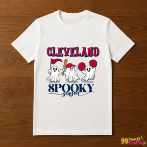 Cleveland Guardians Halloween SVG design featuring spooky baseball elements for Cricut and Silhouette cutting machines