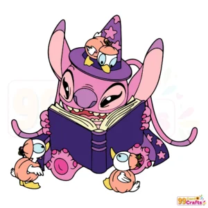 Disney Angel Witch Halloween SVG design with witch and angel elements