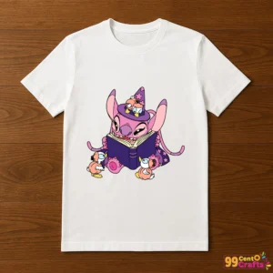 Disney Angel Witch Halloween design printed on a T-shirt mockup