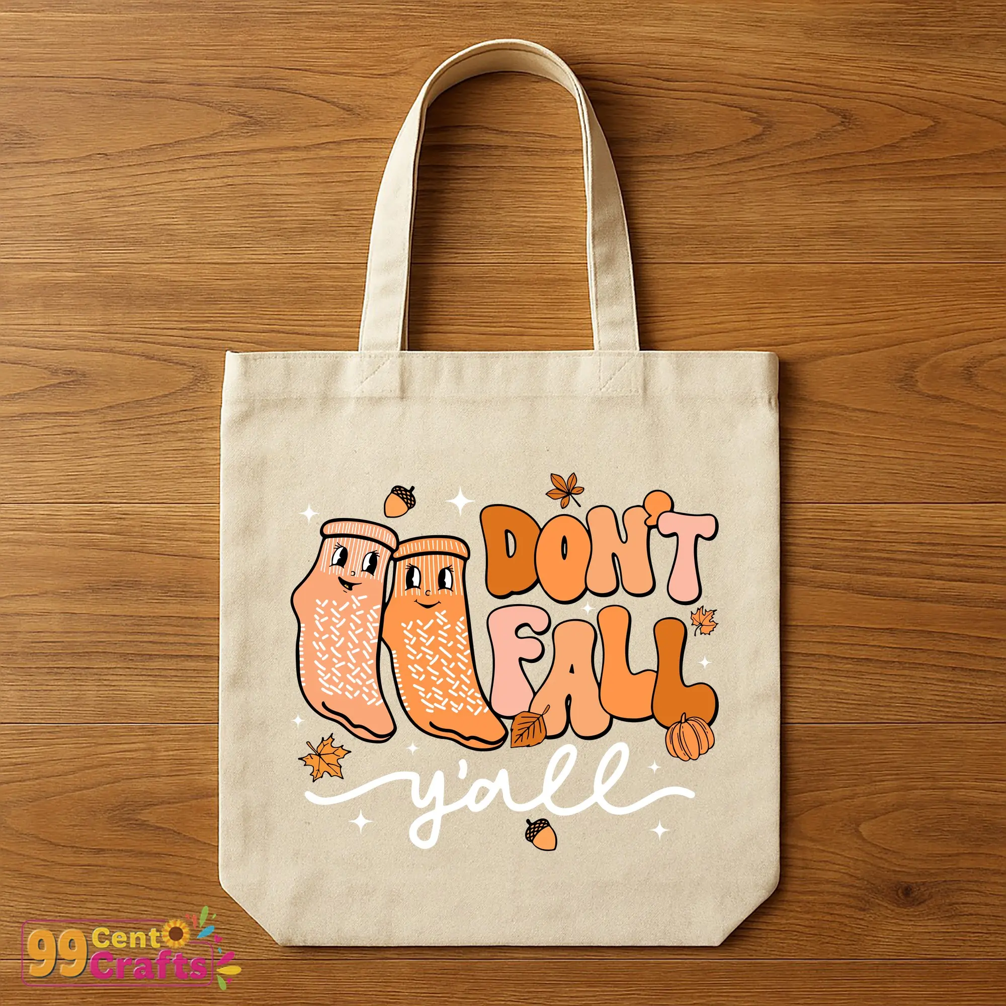 Don't Fall Y'all physical therapy SVG design on tote bag mockup perfect for nurse and healthcare accessories