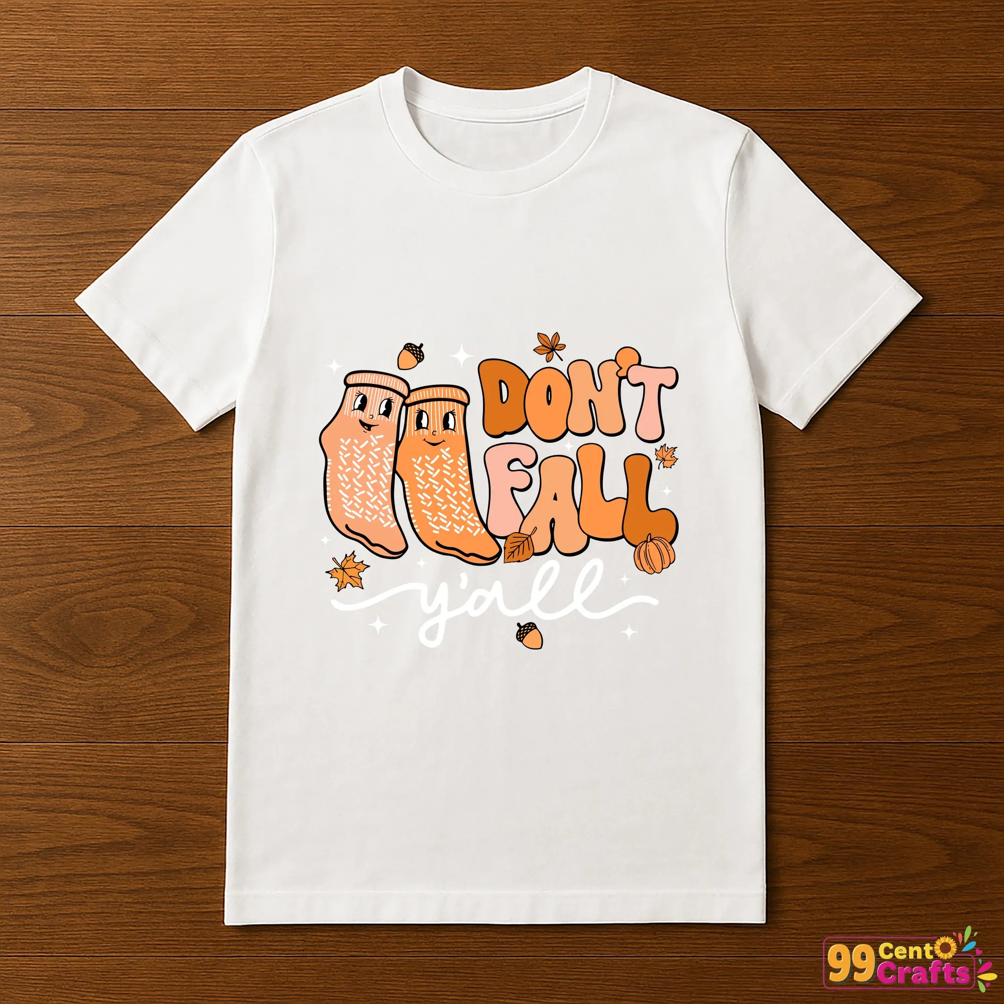 Don't Fall Y'all nurse SVG design printed on t-shirt mockup for physical therapy and fall prevention apparel