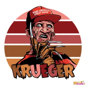 Freddy Krueger and Make America Great Again SVG design preview