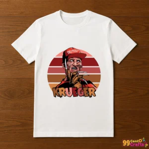 Freddy Krueger and Make America Great Again design on t-shirt mockup
