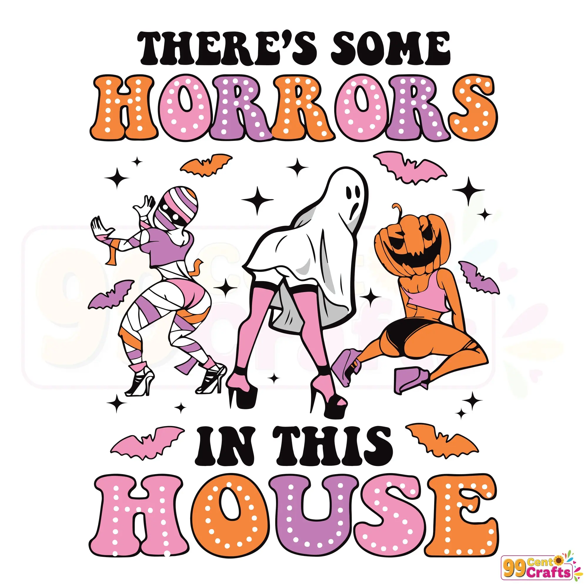 Funny girl ghost SVG design with playful ghost character and text