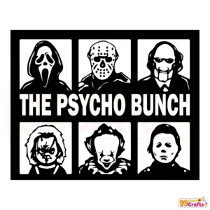 Halloween horror movie characters svg design with unique style