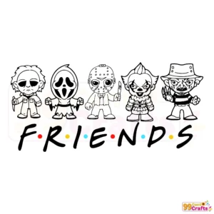 Halloween Horror Movie Killers SVG design preview with horror-themed elements