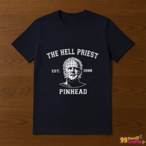 The Hell Priest Est 1988 Pinhead SVG design on a t-shirt mockup