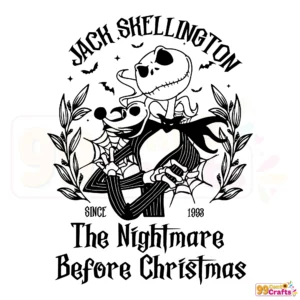Jack Skellington SVG design with Nightmare Before Christmas theme for crafting