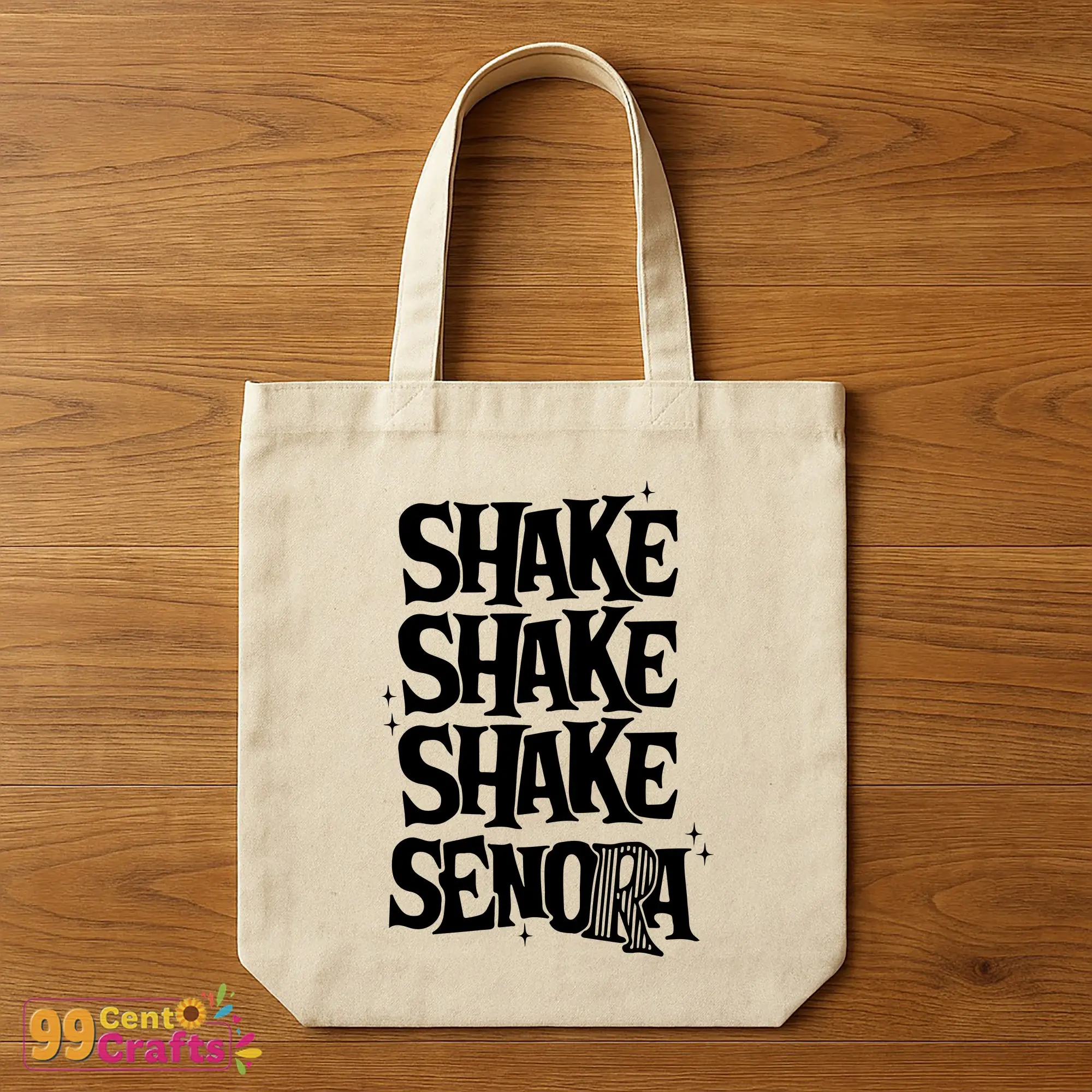 Jump In The Line Beetlejuice SVG design on tote bag mockup for crafting and lifestyle use