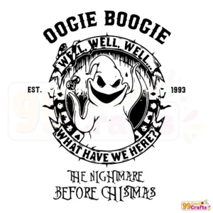 Oogie Boogie Man Est 1993 SVG digital design from Nightmare Before Christmas for cutting machines