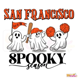 San Francisco Giants Halloween SVG design with spooky baseball elements for Cricut and Silhouette cutting machines