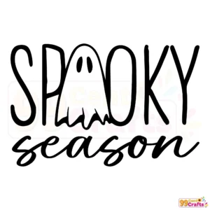 Spooky Season Halloween SVG design with spooky themed elements for Cricut and Silhouette